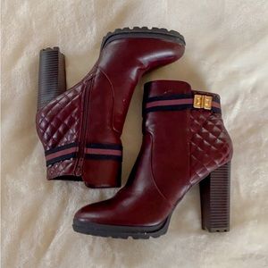 Shoedazzle Heeled Boots in Maroon
